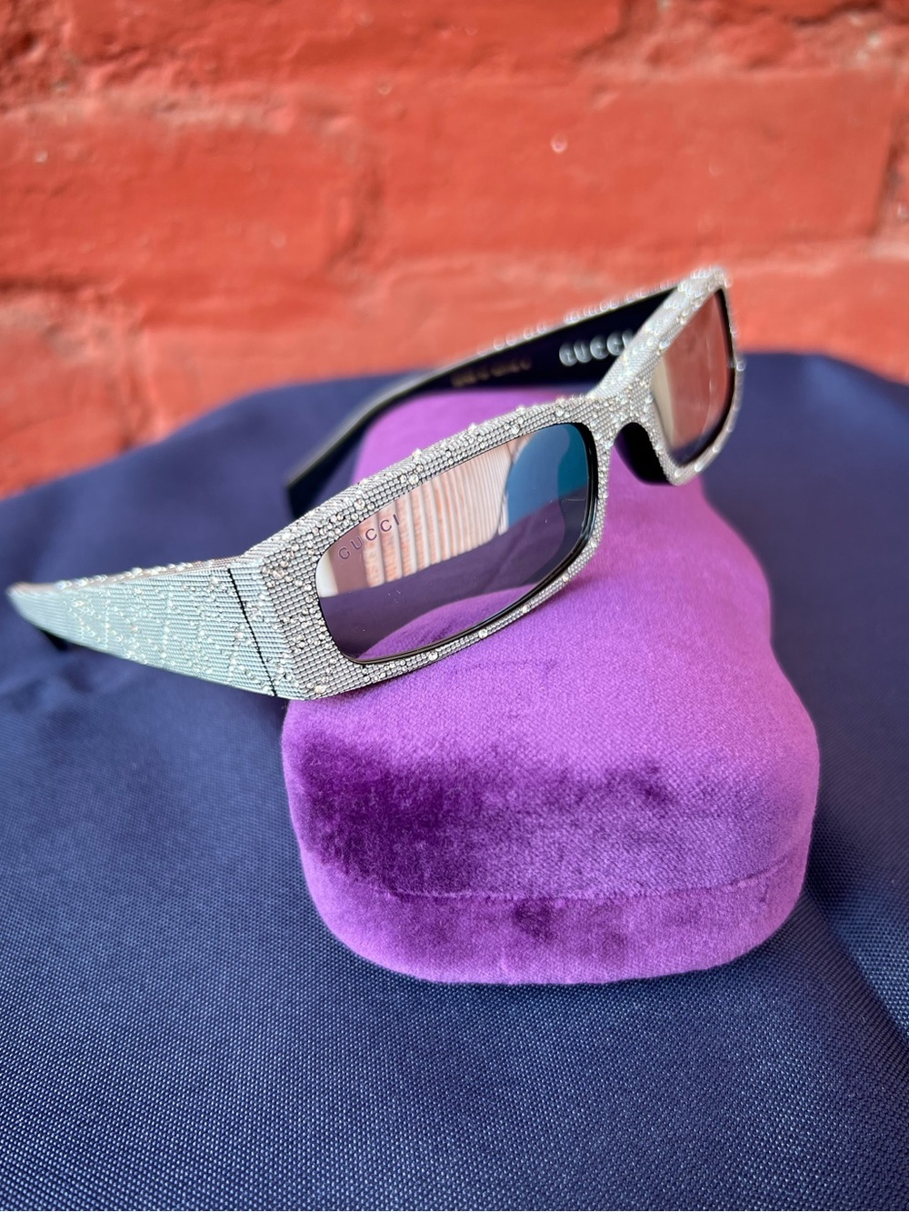 Gucci Crystal Embellished Sunglasses (GG1780S) - Authentic